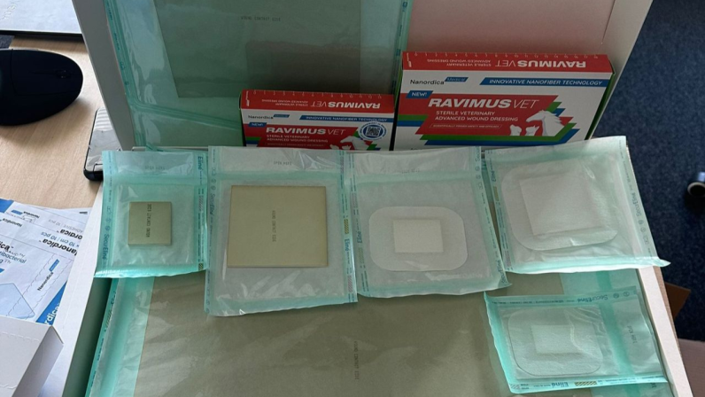 Antibacterial wound dressings in different sizes by Nanordika Medical 